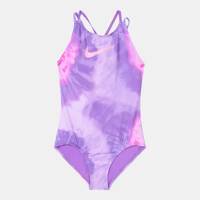 Nike Kids' Tie-Dye Spiderback One-Piece Swimsuit