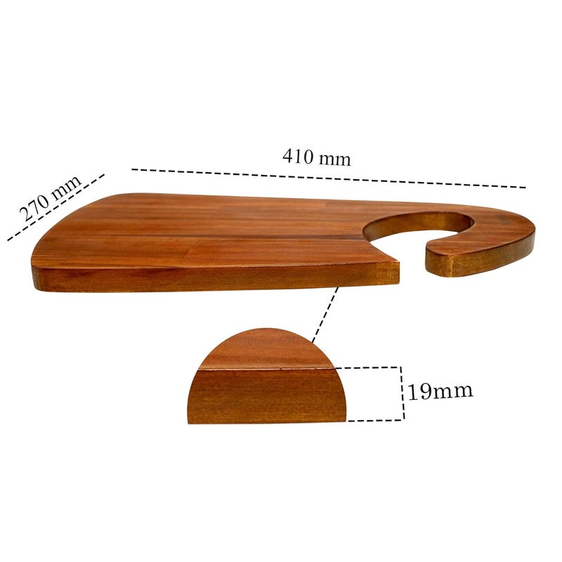 Puffin MultiPurpose Teak Wood Indian Walnut CuttingChoppingFoodGrade Vegetable Chopping Board - Image 4