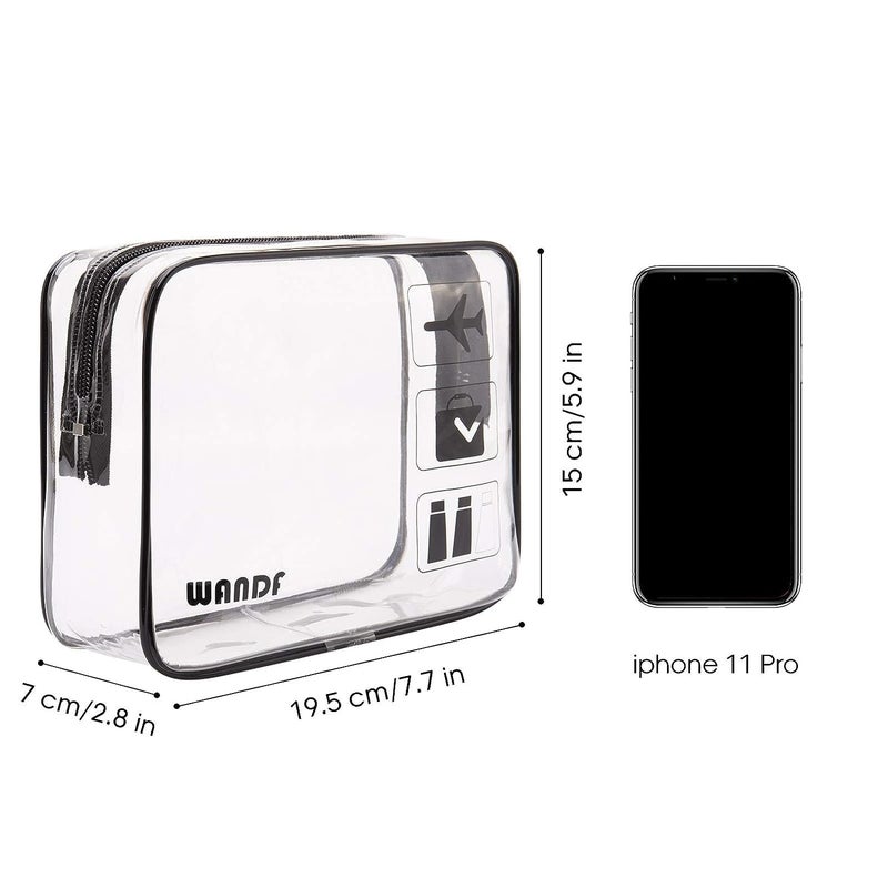 BESTOTTAM Transparant Makeup Bag with Zipper Beauty Clear Cosmetic Bag Toiletry Bag Travel Clear Shawer Bag Makeup Pouch Carry on Airport Airline Compliant Bag 4 pc - Image 4