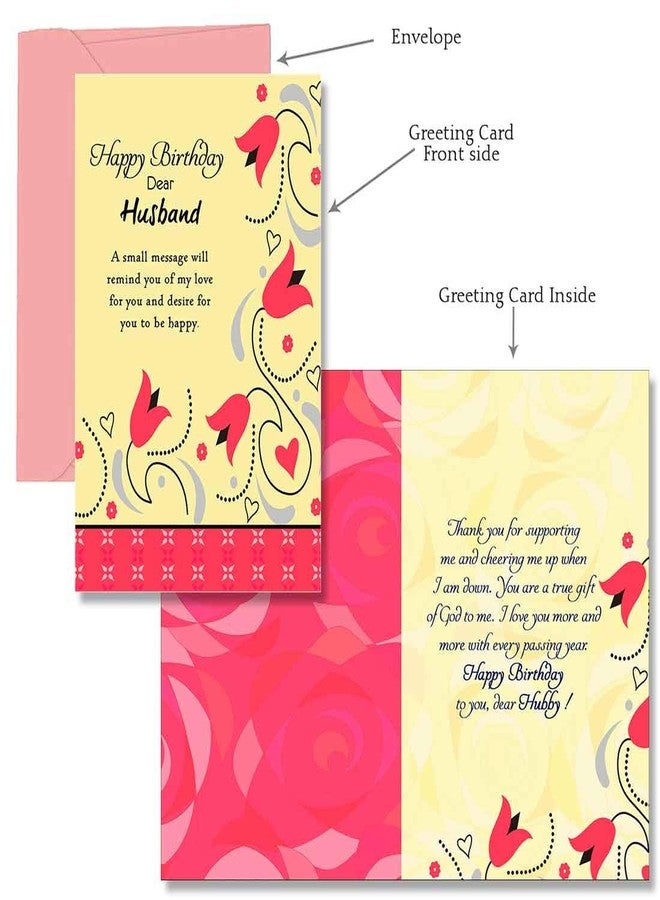 Alwaysgift Happy Birthday Hubby Greeting Card & Golden Rose Gift Hamper For Husband, Men, Love (Design-2) - Image 3