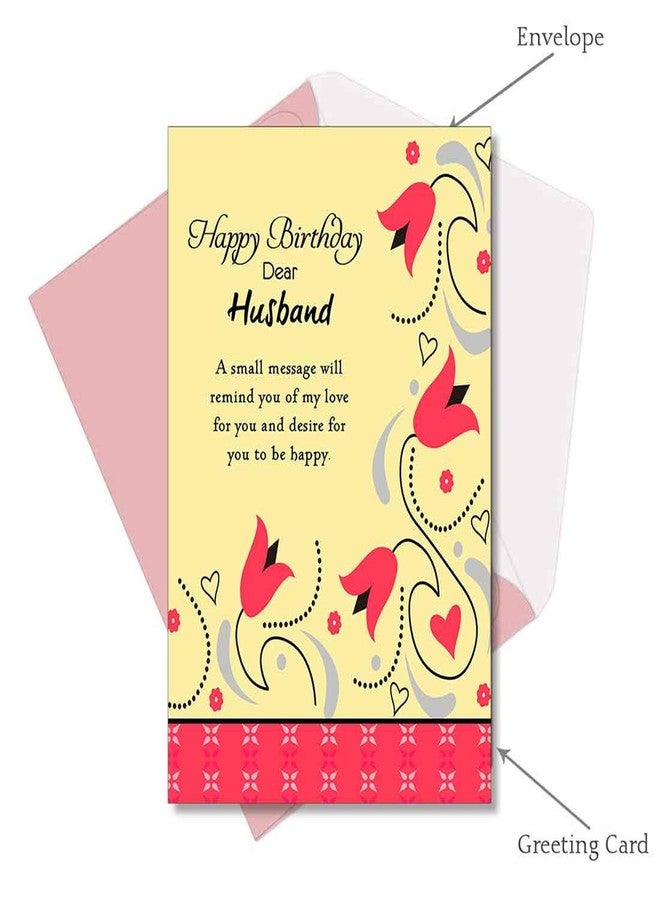 Alwaysgift Happy Birthday Hubby Greeting Card & Golden Rose Gift Hamper For Husband, Men, Love (Design-2) - Image 2