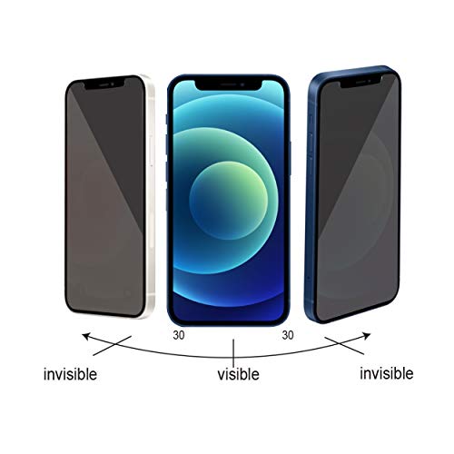 Ailun Privacy Screen Protector for iPhone 12 Pro Max 2020 [6.7 Inch] 2Pack Anti Spy Private Case Friendly Tempered Glass [2 Pack] - Image 3