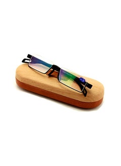 Featherweight Slim Half Rim Memory Flex Reading Glasses With Antireflective Ar Coating (Black 2.50)