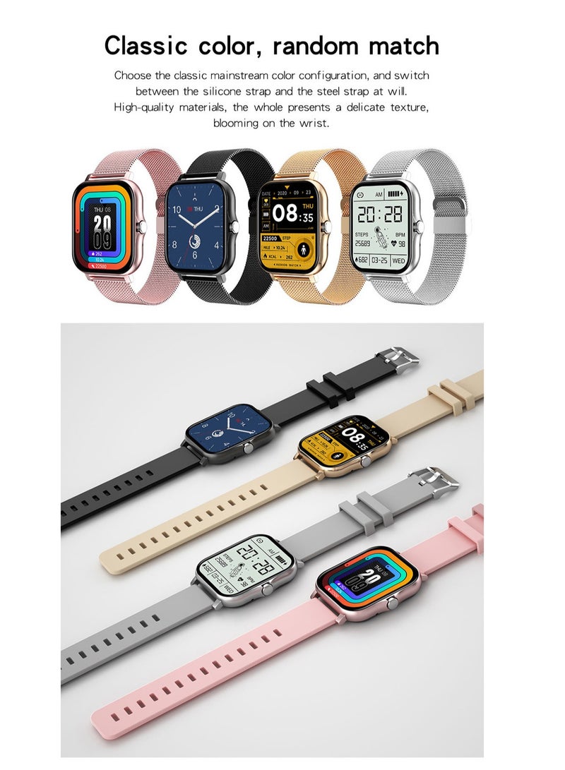 Smart Watch 1.7 Inches HD Full Touch Screen With Waterproof Bluetooth Calling With Heart Rate Monitor Sport Digital Smartwatch For Women Men Fitness Tracker Sleep Monitor Pedometer - Image 2