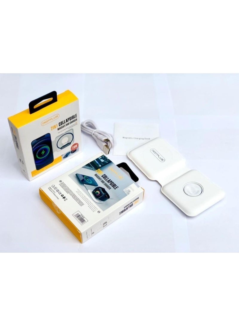Digitplus 2-in-1 Wireless Charging Pad, 29W Fast Charging, Foldable 2-in-1 Charger - Image 3