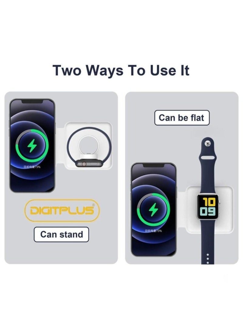 Digitplus 2-in-1 Wireless Charging Pad, 29W Fast Charging, Foldable 2-in-1 Charger - Image 4