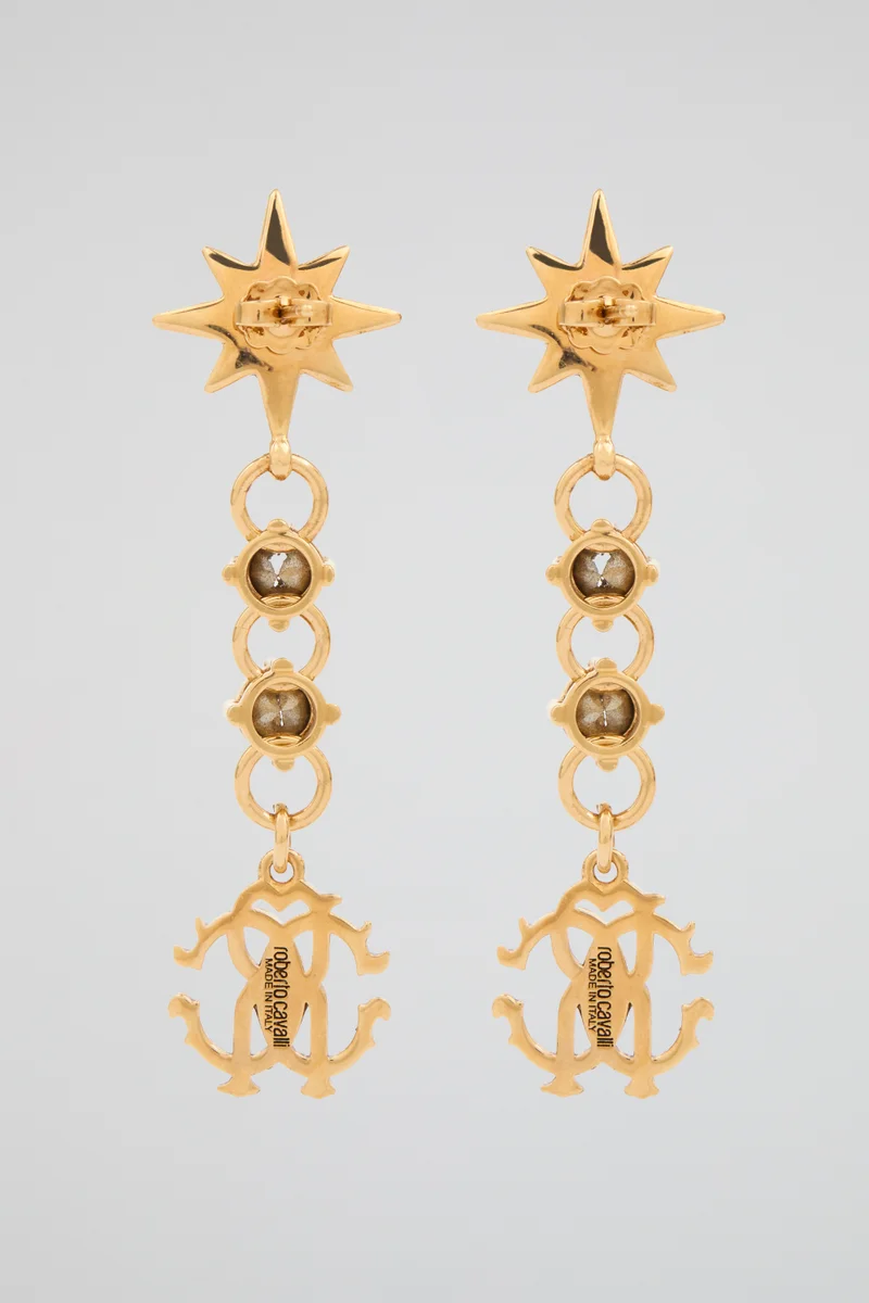 roberto cavalli Roberto Cavalli Gold-Tone Star Drop Earrings