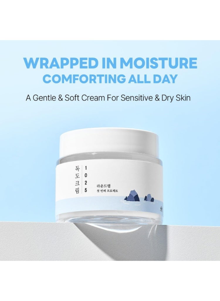 Round Lab 1025 Dokdo Cream 80ml for Deep Hydration, Skin Barrier Care & Smooth Korean Skincare Glow - Image 3