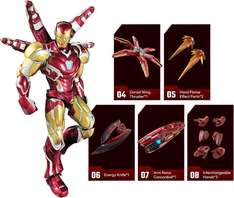 BLOKEES Marvel Infinity Saga Champion Class: Ironman Mark LXXXV 73923 - Image 5