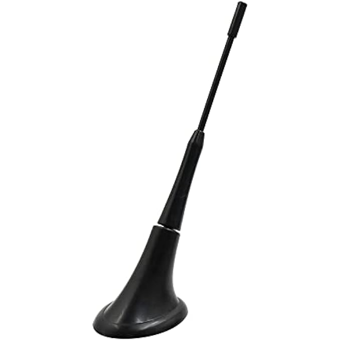 rayihni Black Plastic Self-Adhesive Base Decorative Dummy Antenna Aerial for Automotive - Image 1