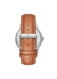 Kenneth Scott K24020-SLEH Men's Analog Display Watch & Leather  Strap Brown