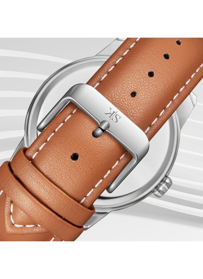 KENNETH SCOTT Kenneth Scott K24020-SLEH Men's Analog Display Watch & Leather  Strap Brown  - Image 5