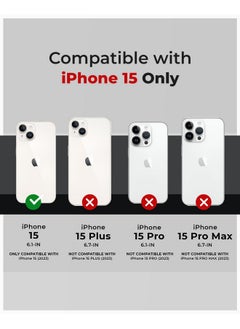 Raegr RAEGR iPhone 15 Case | Anodized Aluminum Bumper | Mag-Safe Compatible | Edge Armor Protective Minimal Case Designed for iPhone 15 (6.1-Inch) 2023 - Red RG10481  - Image 2