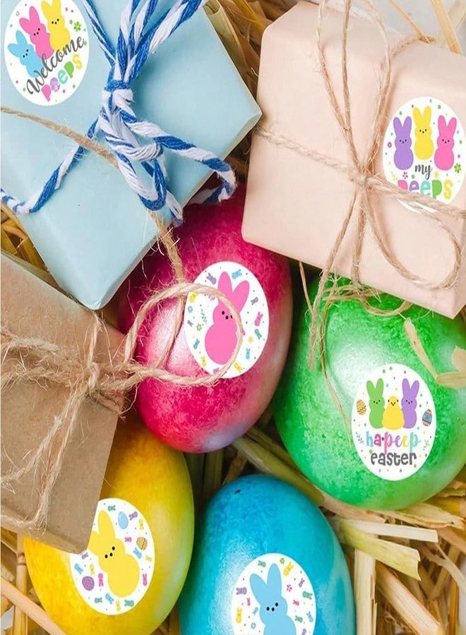 RUPOFUZA 500Pcs Easter Stickers 1in Spring Happy Easter Bunny Egg Stickers Roll 10 Designs Waterproof Self-Adhesive Eggs Rabbit Sticker for Holiday Party Envelopes Scrapbook Decorations Supplies - Image 4