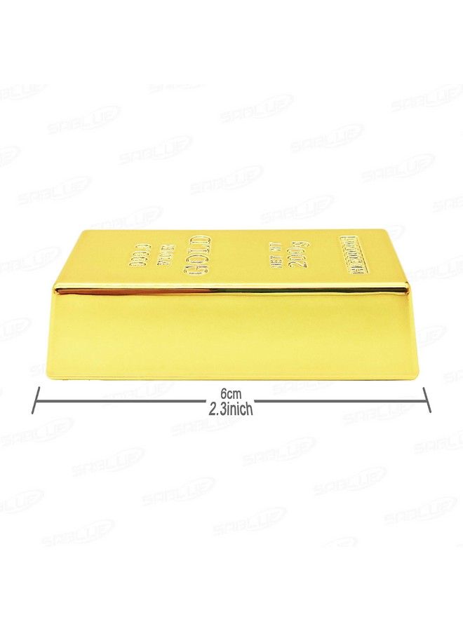 3X Replica Mini Gold Bar Refrigerator Magnets Fake Golden Paper Weight Brick Bullion Movie Prop Novelty Gift Joke (Ss)