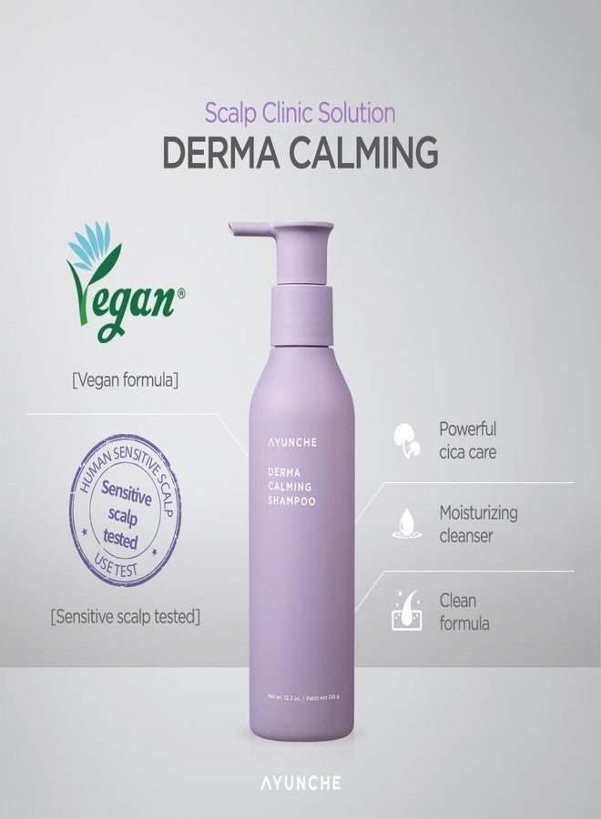 AYUNCHE Derma Calming Shampoo 11.8oz [For Dry & Sensitive Scalp] | Gentle Hydrating Scalp Care | Strengthen Scalp Barrier | Vegan Shampoo | Korean Salon Brand - Image 2