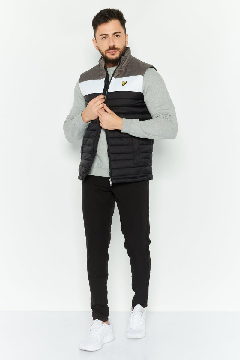 Lyle & Scott Men Colorblocked Puffer Vest, Grey - Image 2