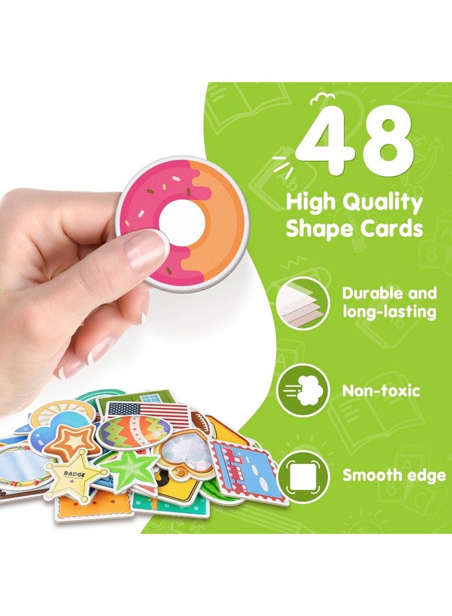 Eamay Shape Sorter Toy For Toddler, Shape Puzzles And Matching Games Set With 8 Sorting Mats And 48 Everyday Objects Pieces - Learning Sorting Toys For Kids - Image 3
