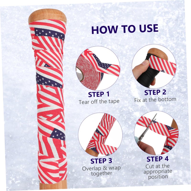 American Flag Hockey Grip Tape 1 Roll Moisture Absorbing Wear Resistant Enhances Performance - Image 4