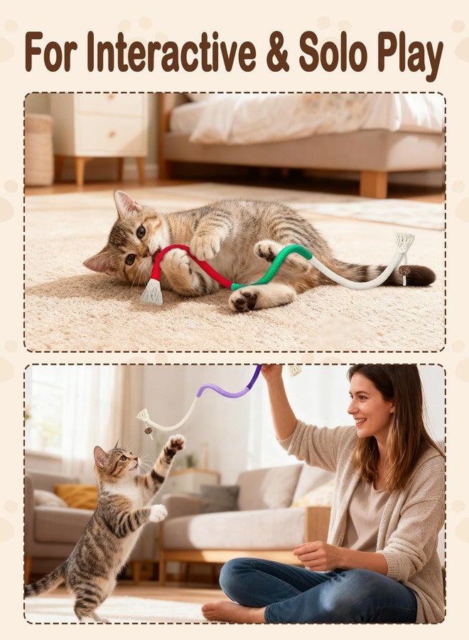 Beanewone Cat Chew Rope Toys 6Pcs with Catnip, Indoor Cat Teething Toys for Kittens, Interactive Catnip Kitty Toys for All Breeds (Cats Chew Rope 6PCs) - Image 5