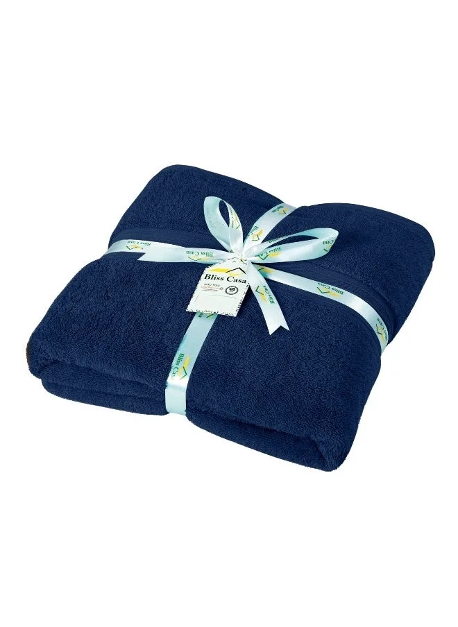 Bliss Casa 1-Piece Bath Sheets, 100% Combed Cotton 550 GSM Superior Quality Towels, Quick Dry Highly Absorbent, Thick, Soft and Hotel Bathroom Towels for Bath and Spa 90x180 cm Navy 80x190cm
