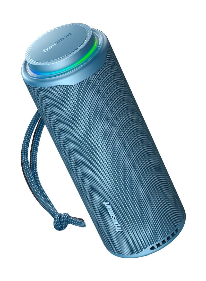 ترونسمارت مكبر صوت ترونسمارت T8 محمول للاستخدام الخارجي بتقنية البلوتوث، صوت أكثر قوة ووضوحًا بقوة 40 واط، صوت بزاوية 360 درجة، صوت 2.1 قناة، IPX7، صوت وأضواء مخصصة، حبل محمول (أزرق) - Image 1