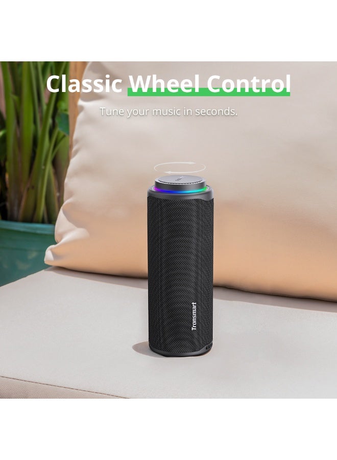 ترونسمارت مكبر صوت ترونسمارت T8 محمول للاستخدام الخارجي بتقنية البلوتوث، صوت أكثر قوة ووضوحًا بقوة 40 واط، صوت بزاوية 360 درجة، صوت 2.1 قناة، IPX7، صوت وأضواء مخصصة، حبل محمول (أزرق) - Image 3