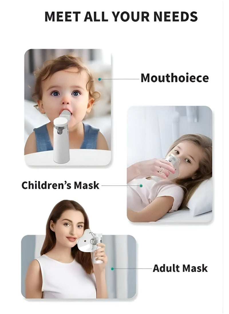 BORTONY Portable Nebulizer Mesh Inshaler Mini Nebulizer Handheld Atomizer Steam Device for Colds Asthma Respiratory Diseases Suitable for Adult & Childeren  - Image 4