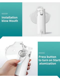 BORTONY Portable Nebulizer Mesh Inshaler Mini Nebulizer Handheld Atomizer Steam Device for Colds Asthma Respiratory Diseases Suitable for Adult & Childeren  - Image 3