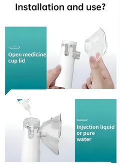 BORTONY Portable Nebulizer Mesh Inshaler Mini Nebulizer Handheld Atomizer Steam Device for Colds Asthma Respiratory Diseases Suitable for Adult & Childeren  - Image 5