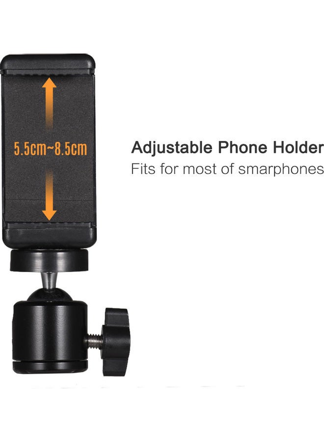 NIBEMINENT Adjustable Phone Holder Clip And Flexible Ball Head Adapter Mount Black - Image 4