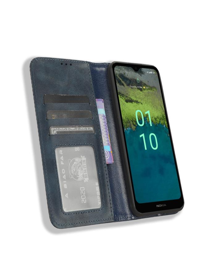 S-TOP Case For Nokia C110 4G Magnetic Buckle Retro Texture Leather Phone Case - Image 4