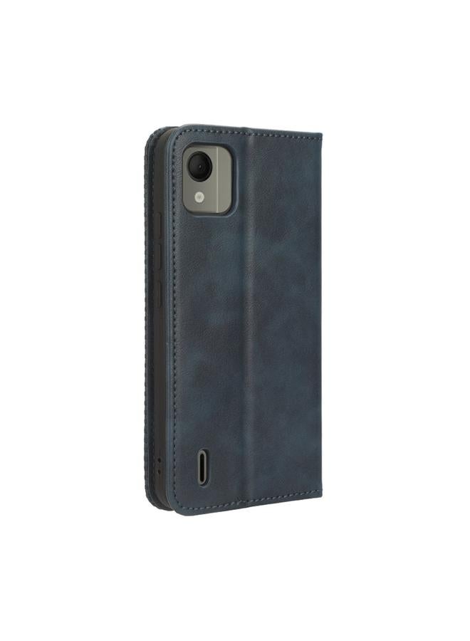 S-TOP Case For Nokia C110 4G Magnetic Buckle Retro Texture Leather Phone Case - Image 3