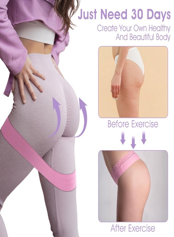 Kifmurase 6PCS Fabric Resistance Bands for Legs, 3 Strength Level Elastic Stretching Assist Band with Portable Bag, Non-Slip Workout Bands for Squats Yoga Therapy, Women Cloth Band for Working Out - Image 4