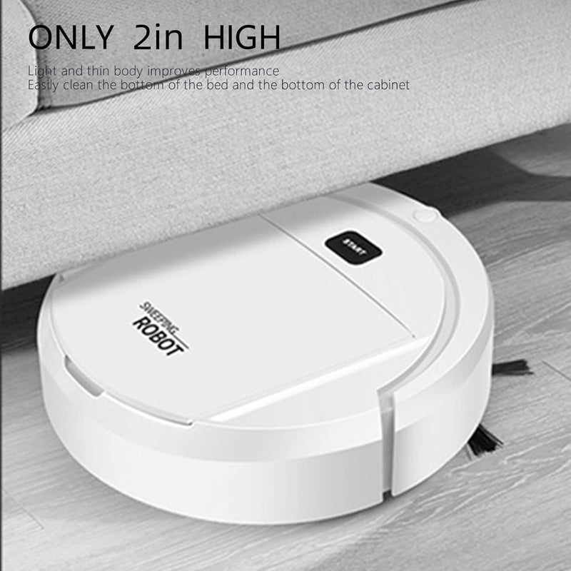 cheekyglo Robot Vacuum Cleaner - Charging Intelligent Sweeping Robot 90 Min Run Time, Automatic Mopping Machine Vacuum Cleaner for Carpet Hardwood Tile Floor (White) - Image 4