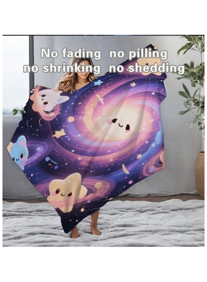 عام بطانية رقيقة من الفانيلا الكرتونية للأطفال أو الطلاب (دافئة ومريحة ومناسبة للنوم والألعاب) 100 سم * 150 سم - Image 4