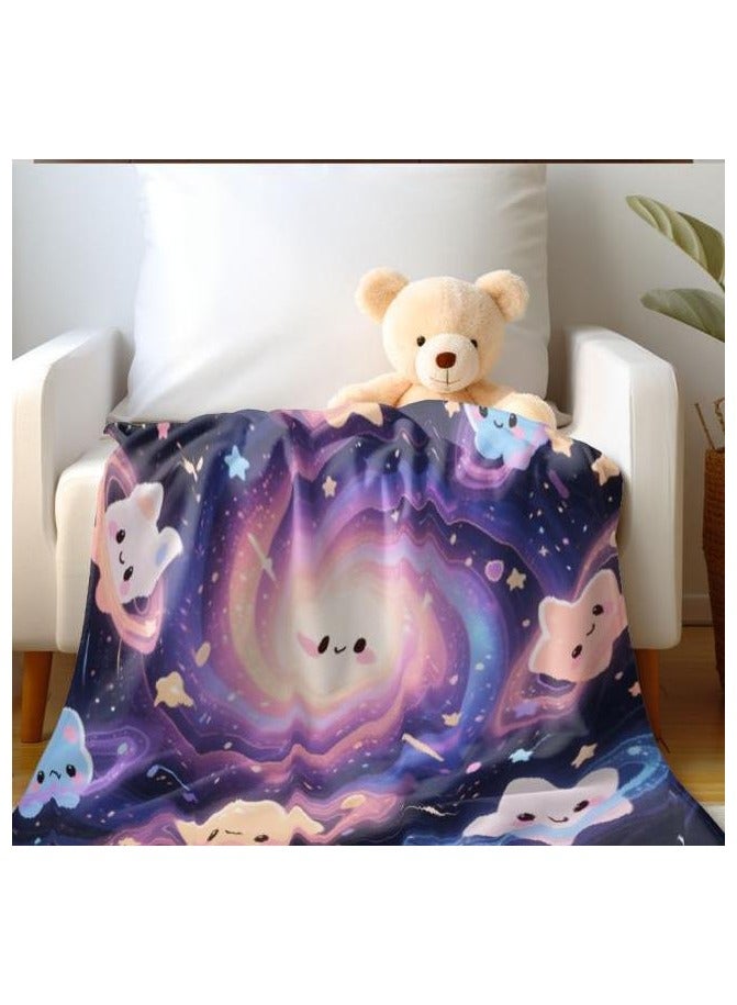 عام بطانية رقيقة من الفانيلا الكرتونية للأطفال أو الطلاب (دافئة ومريحة ومناسبة للنوم والألعاب) 100 سم * 150 سم - Image 3