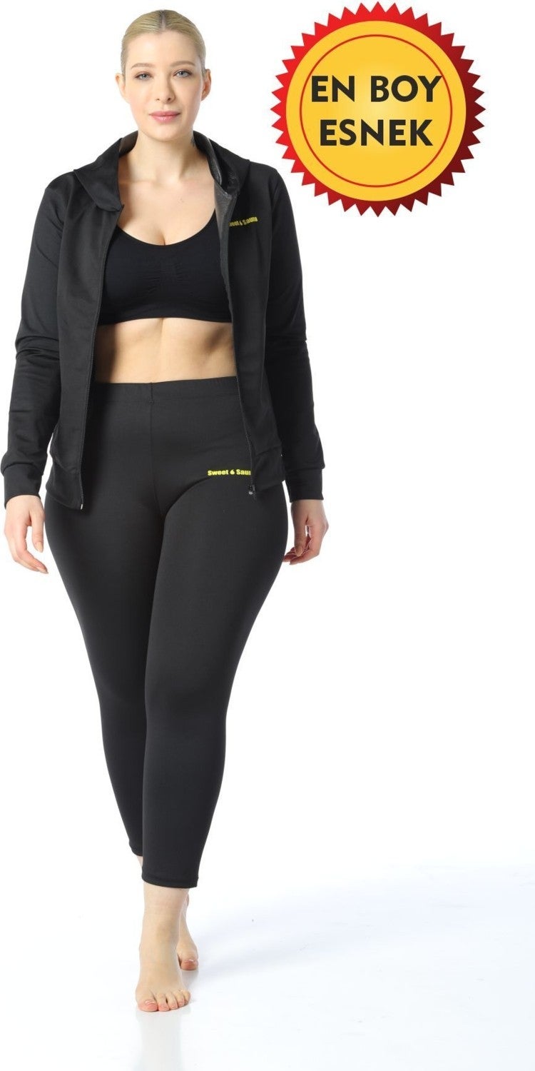 TECHNO 8Q Zippered Sauna Thermal Top and Leggings Double Exercise and Sports Tracksuit - Image 5
