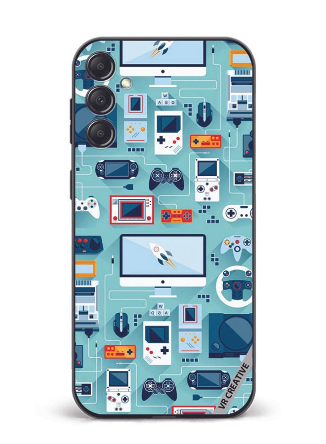 VR CREATIVE Protective Case Cover For Samsung Galaxy A14 5G/A14 Technology Items Design Multicolour - Image 1