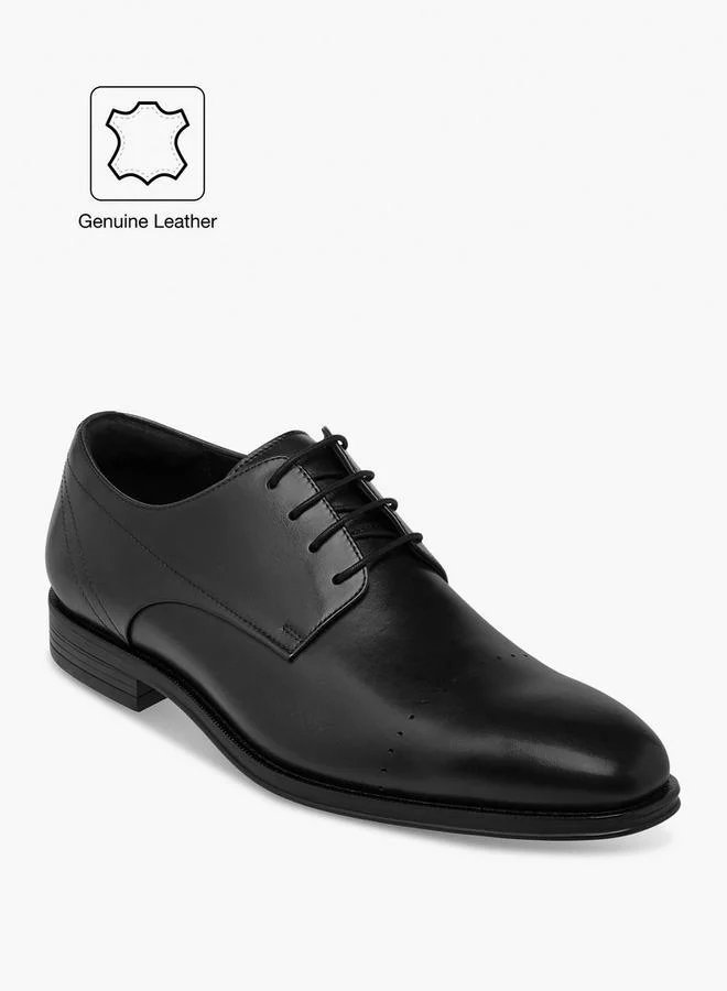 DUCHINI NAVY Men'S Leather Solid Lace-Up Derby Shoes for Men | Best Price UAE