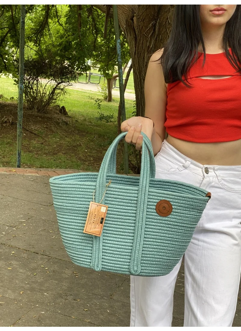 BDZ Deri Jute Straw Look Handbag Beach Bag Shoulder Bag