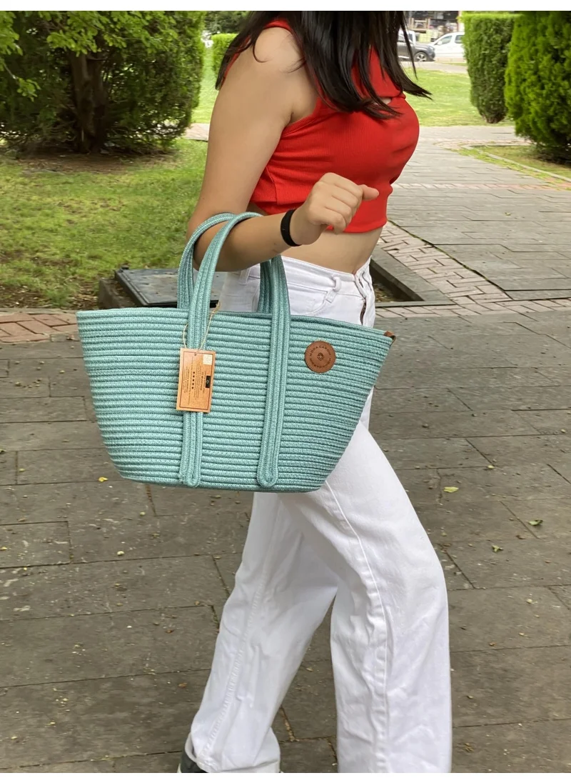 BDZ Deri Jute Straw Look Handbag Beach Bag Shoulder Bag