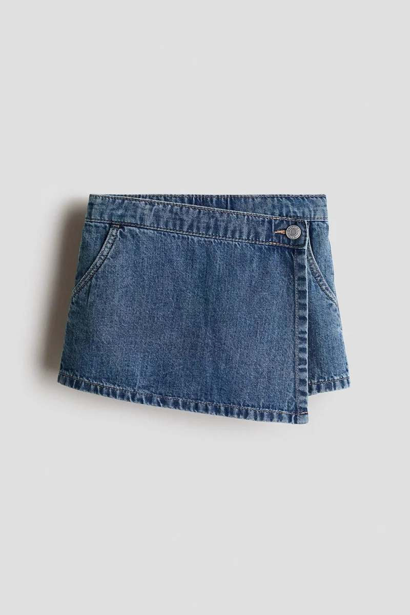 H&M Denim wrap skort