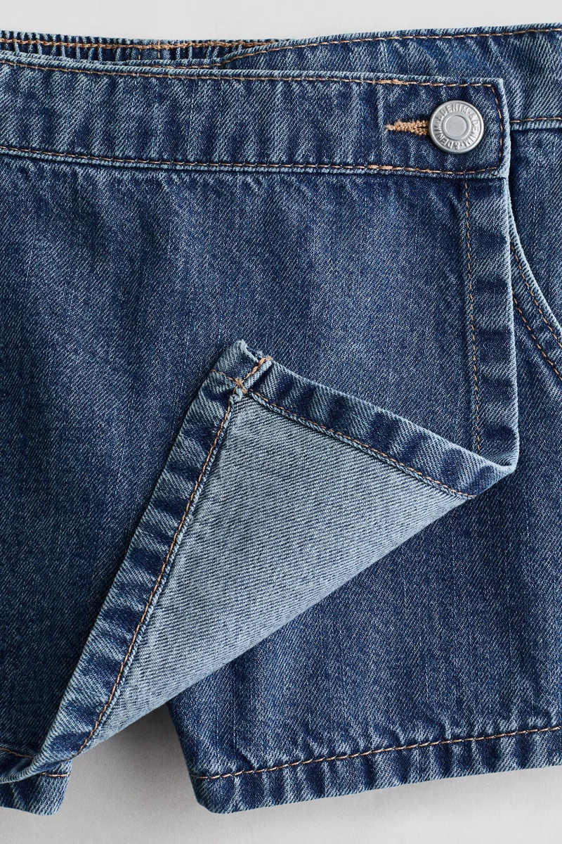 H&M Denim wrap skort