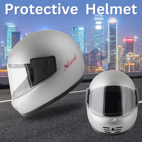 Sage Square Audi Full Face Clear Visor Helmet | ISI Certified | High Standard Safety | Extra Comfort & Stylish (XLarge, Silver Matte) - Image 3