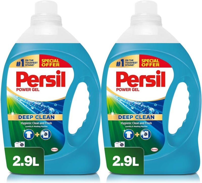 Power Gel Liquid Laundry Detergent, Low Foam Universal for All Washing Machines, 5.8L - Image 1