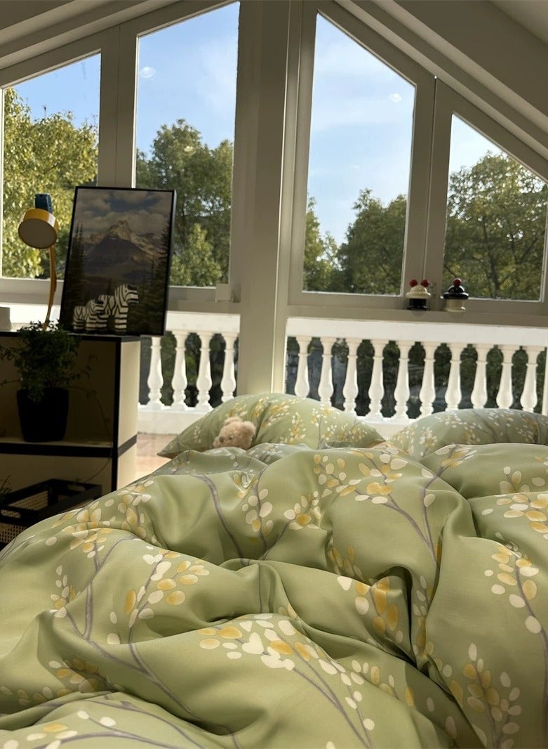 Duoduo home Light Luxury Tencel duvet cover set  , high quality, king size ,with duvet cover 220*240cm and flatsheet and pillow case ,new model,4pcs set  - Image 3