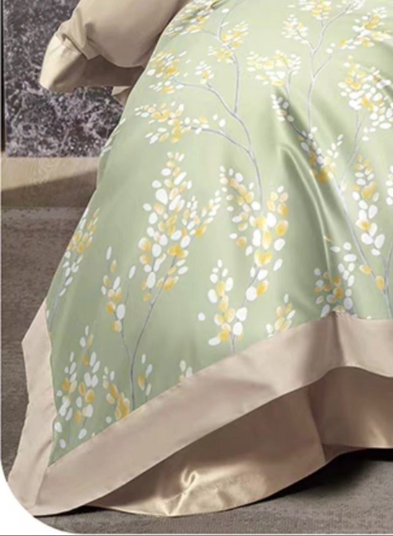 Duoduo home Light Luxury Tencel duvet cover set  , high quality, king size ,with duvet cover 220*240cm and flatsheet and pillow case ,new model,4pcs set  - Image 2