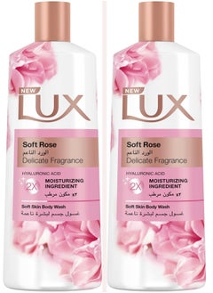 Lux Pack Of 2 Lux Soft Rose Shower Gel 500 ml  - Image 1