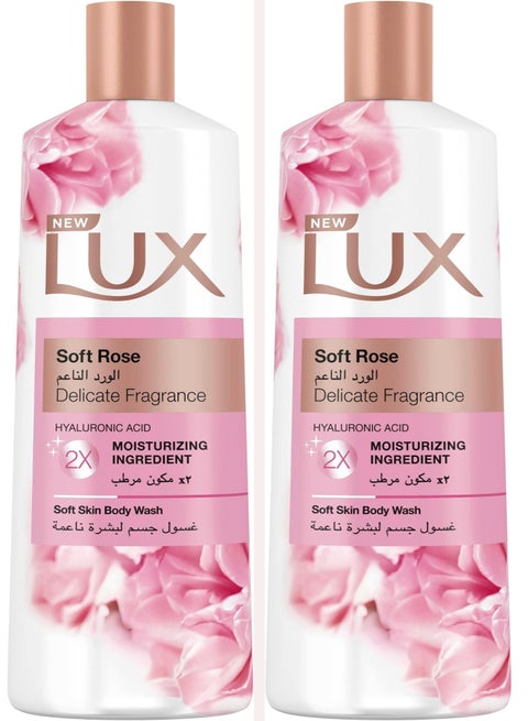 Pack Of 2 Lux Soft Rose Body Wash 500 Ml